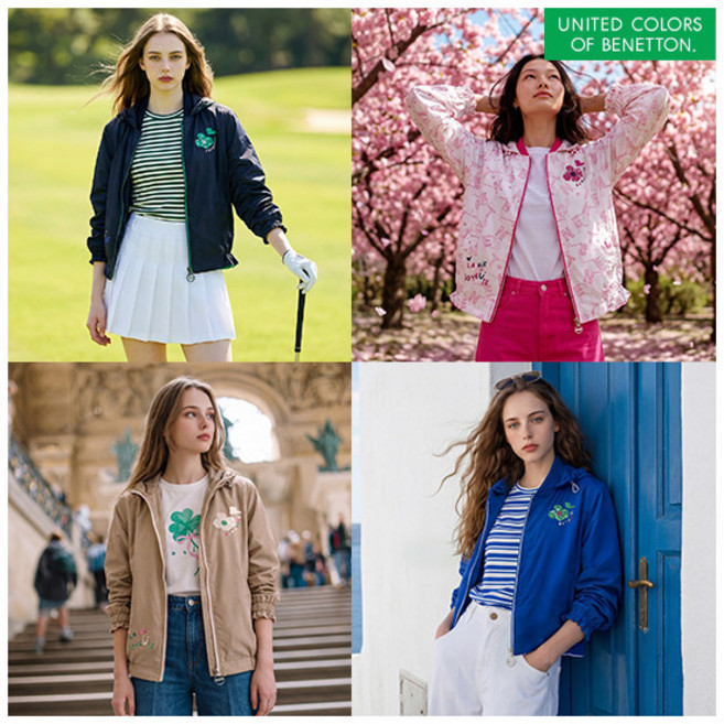 [베네통] O 26SS 여성 컬러 브리즈 윈드 자켓 1종