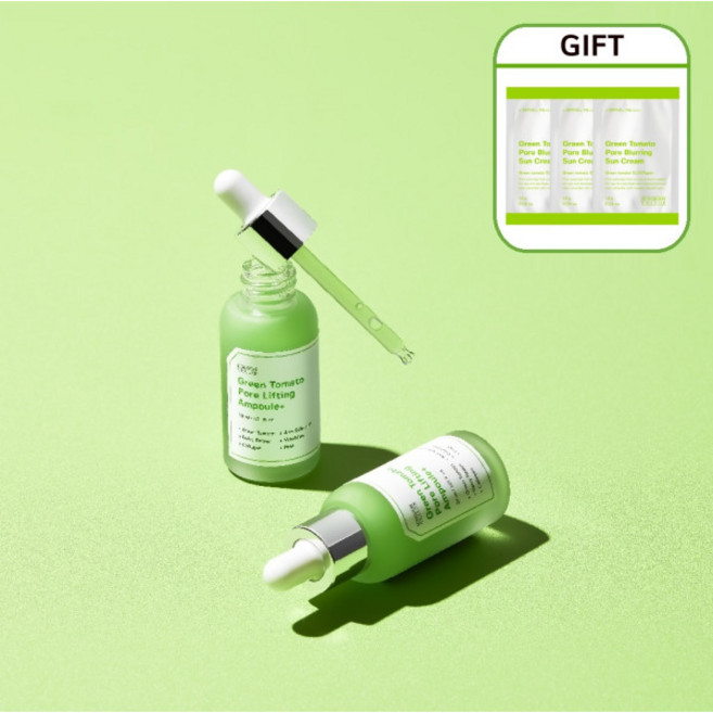 [성분에디터] 그린토마토 모공 앰플 30ml 2개 (모공 선크림 1.5g 3개 증정)