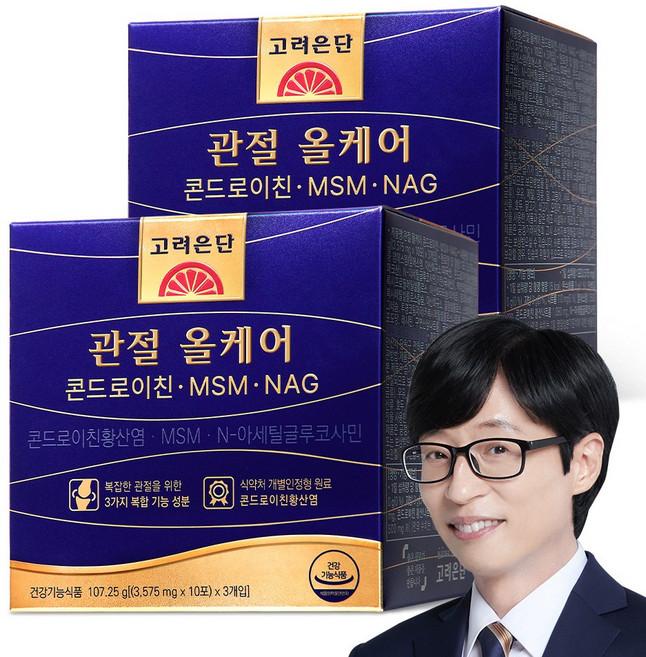 고려은단 관절 올케어 콘드로이친 MSM NAG [콘드로이친 1200mg] 30포, 107.25g, 2개