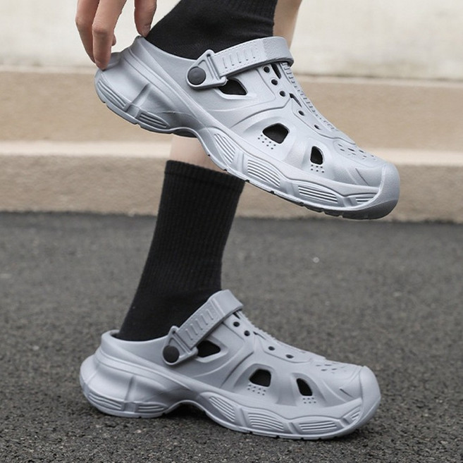 GRND 그라운더 슬리퍼 샌들 남성 발편한 EVA 쿠션 방수 멀티샌들 아쿠아 키높이 사무실 다용도 실내화 E-S40