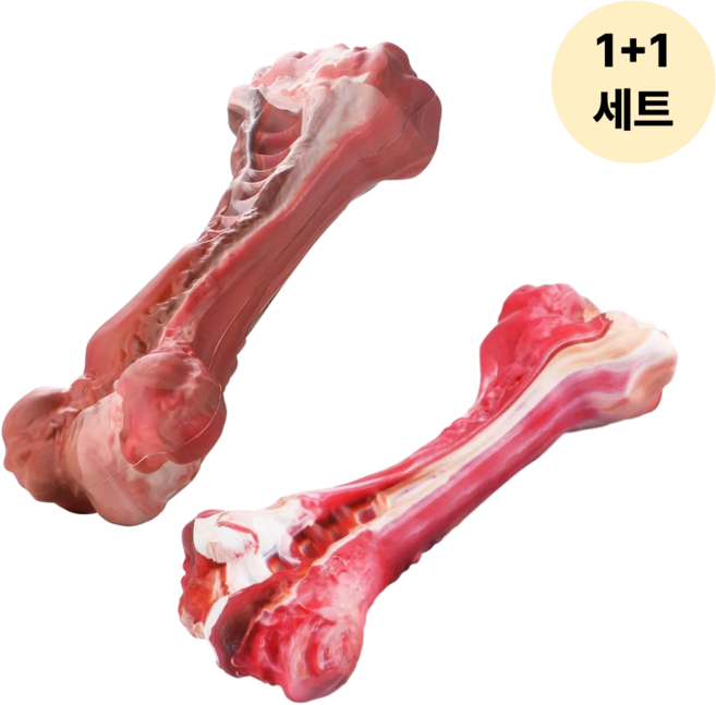 가온펫 소고기향 뼈다귀 장난감 강아지 이갈이 장난감 세트, 1세트, 혼합