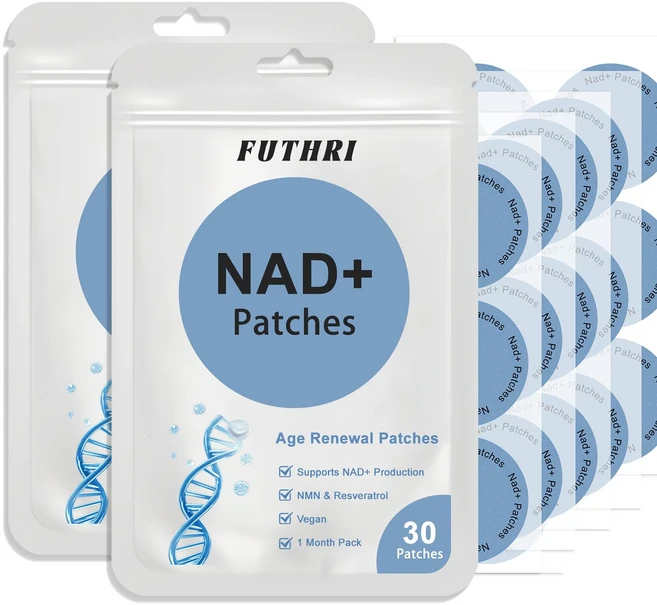 FUTHRI NAD+ NR 부스트 패치 30매*2 NMN 레스베라트롤 NAC 히알루론산 비타민C 버섯추출물 함유 항노화 활력 에너지 부스터, 30매입, 2개 - 쿠팡