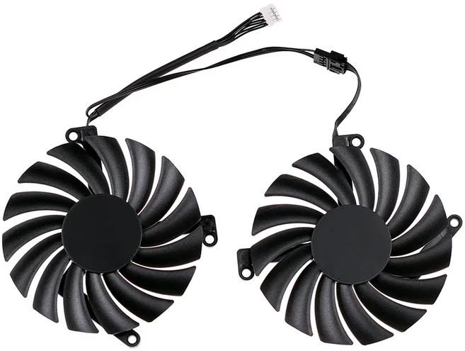 호환 CF-12910S 그래픽 카드 냉각팬 INNO3D RTX 3080 Ti X3 OC용 냉각 0.35A, 01 black 2-Fan