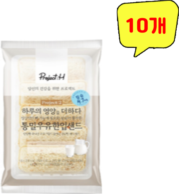 삼립)프로H.통밀우유샌드, 10개, 100g