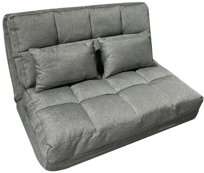 Lovely Home 懶人沙發床 多角度可調舒適透氣居家休閒椅, 灰色