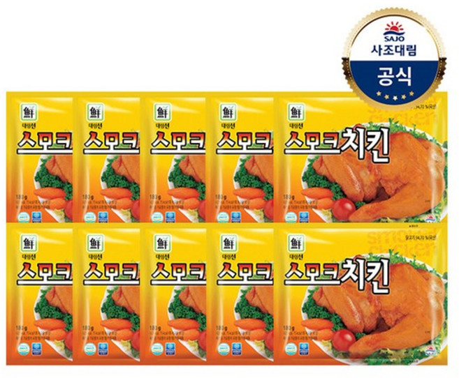 사조대림 [T][대림냉장] 스모크치킨 180g x10개, 10개