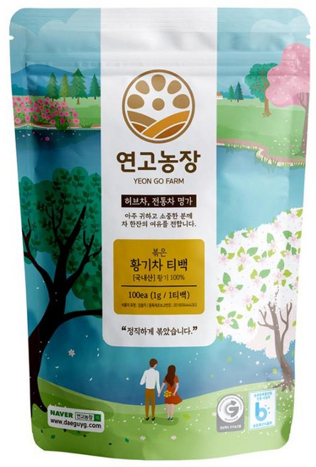 연고농장 볶은 황기차 삼각티백, 1g, 100개입, 1개
