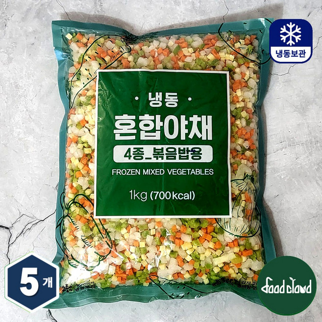 혼합야채 4종 (냉동), 1kg, 5개