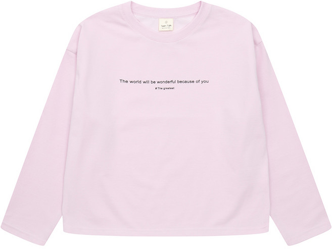 에꼴리에 여아레터링 포인트 티셔츠23O0451 VI