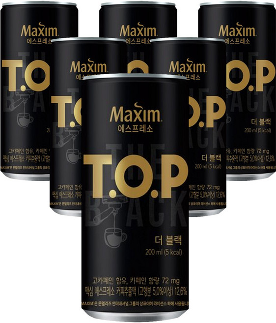 동서 맥심 티오피 더블랙 200ml 6입, 6개