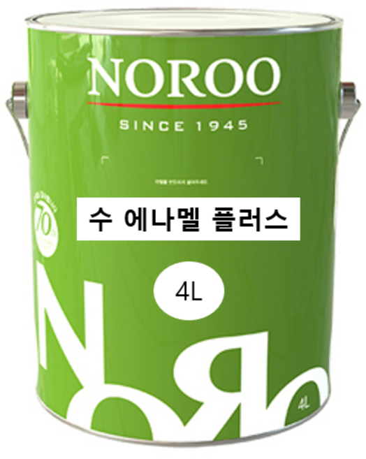 노루페인트 목재/철재용 유성페인트 수 에나멜 플러스 4L, 백색(무광), 1