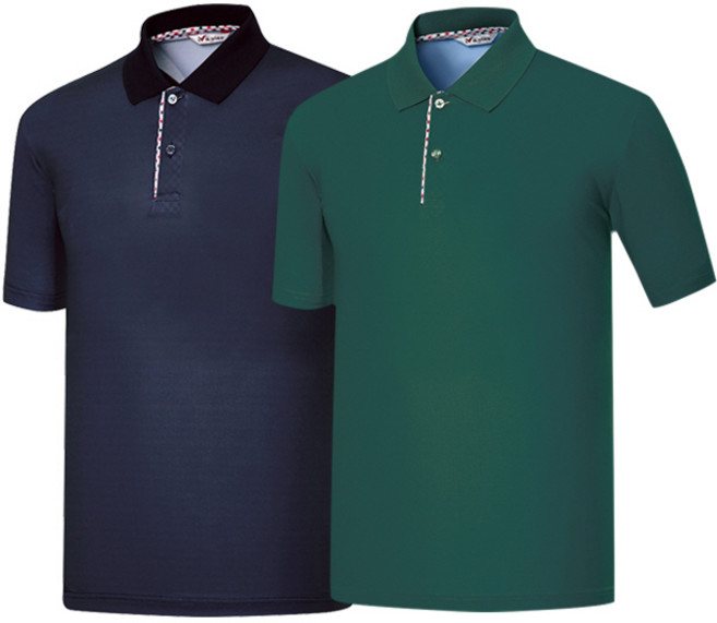 1+1 나인앤나인 기능성 쿨론 마이배색 체크 카라 반팔 티셔츠 (90-110사이즈)