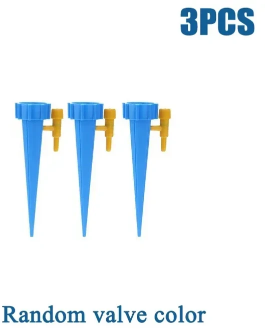 자동 조정 가능한 식물 도저 정원 시스템 장치 관개 물병 실내 물방울 자체 온실 스파이크, Blue 3pcs