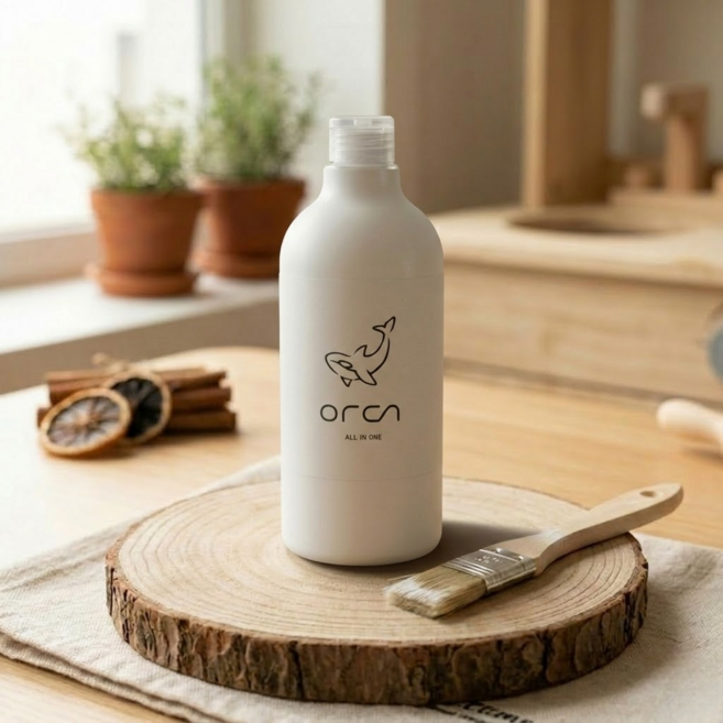 친환경 젯소 수성 프라이머 셀프페인트 가구 방문 벽지 리폼용 + 붓, 젯소 (밀착력강화용), 1개, 500ml