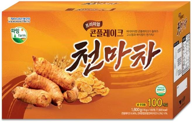 파밍 콘플레이크 천마차 100T, 1개, 100개입, 18g