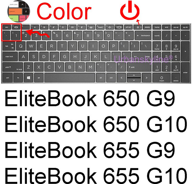 HP EliteBook 키보드 커버 860 G10 865 G9 655 650 855 G8 850 G7 755 G6 G5 보호대 스킨 케이스 실리콘, 06 Color 650 655 G9 G10
