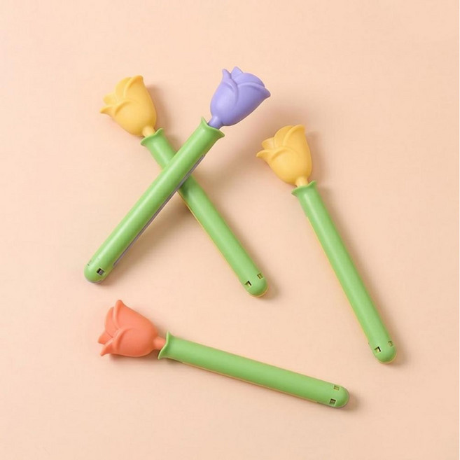 우후 장미 밀봉 집게, 5개, 노랑