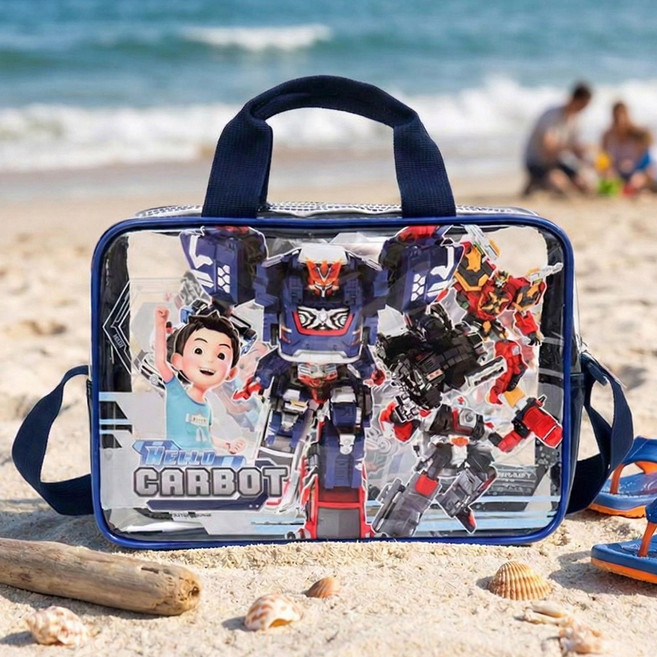 아동용 헬로카봇 케릭터 수영가방 비치백 물놀이 가방