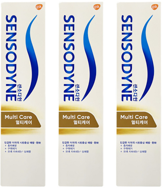 센소다인 멀티케어 치약, 100g, 1개입, 3개