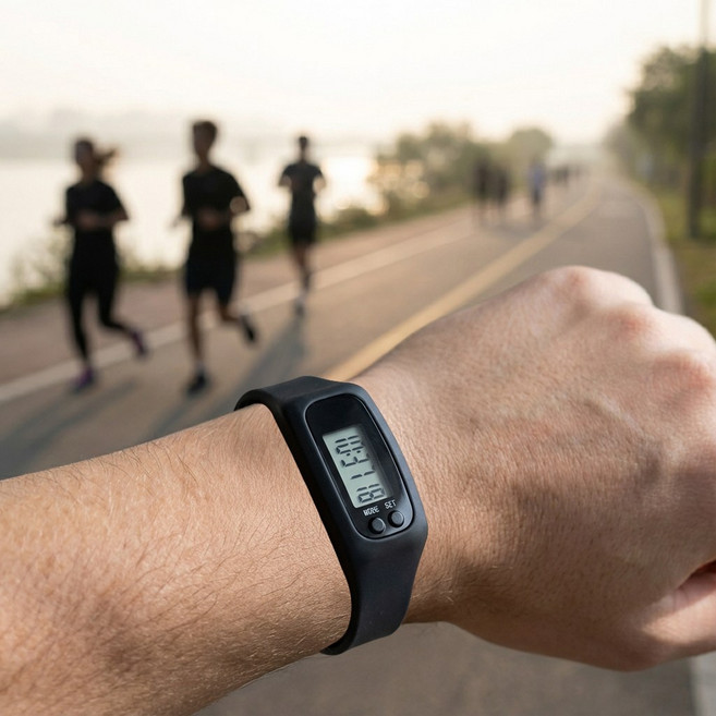 걸음수 측정 만보계 이동거리 만보기 시계, 1개