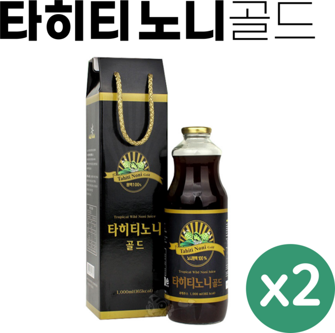 타히티노니골드 타히티 타이티 노니 골드 숙성노니 원액 100%, 1L, 2개