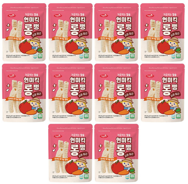[NEW] 베베스트 처음먹는 칼슘 현미킥 롱뻥, 사과 당근, 20g, 10개