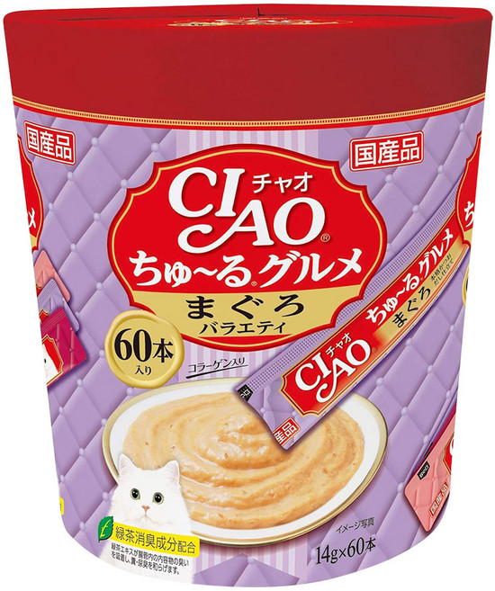 이나바 챠오츄르 구루메 버라이어티, 840g, 1개, 참치 (SC-139)