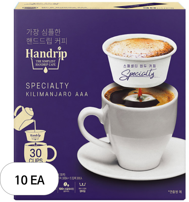 핸드립 스페셜티 드립백커피 킬리만자로 AAA, 10개, 30개입, 10g