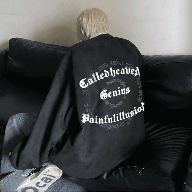 麂皮絨連帽厚磅衛衣 - 男款秋冬寬鬆大碼潮牌高街外套