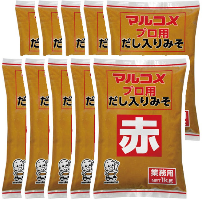 마루코메 미소된장 아까미소 다시이리 프로아카, 1kg, 10개