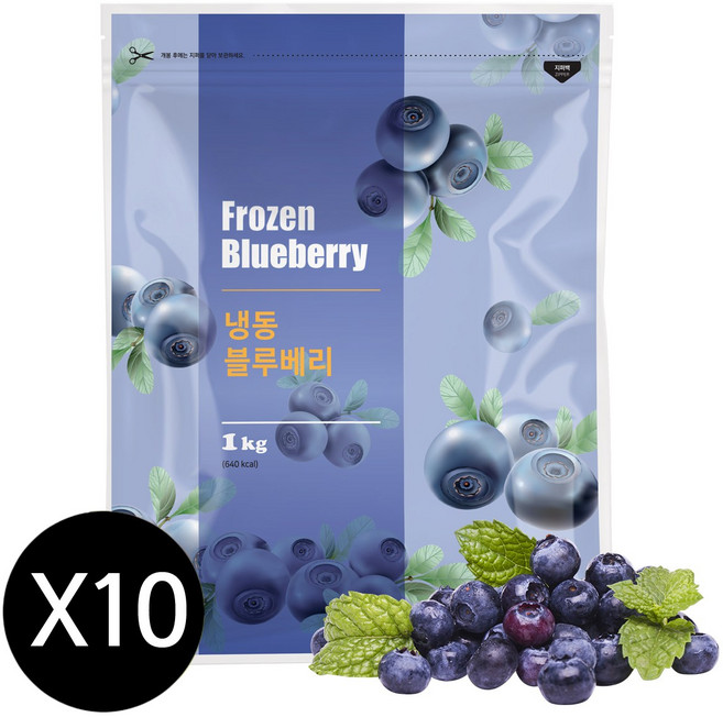 맥그로우앤마리 칠레산 냉동 블루베리, 10kg, 1개