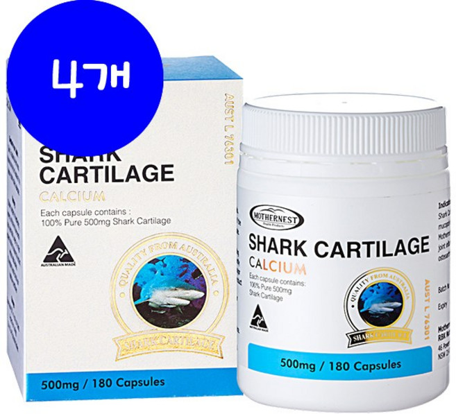 마더네스트 상어연골 500mg 캡슐180 4개, 180정, 단품