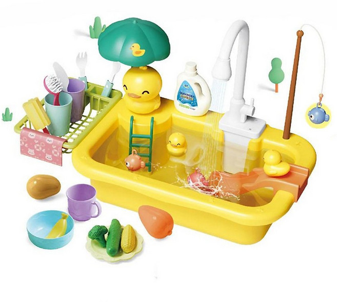 키즈팡팡 물이 나오는 둥둥 오리 싱크대 소꿉 역할 놀이 사회성 발달, 둥둥오리, 1개