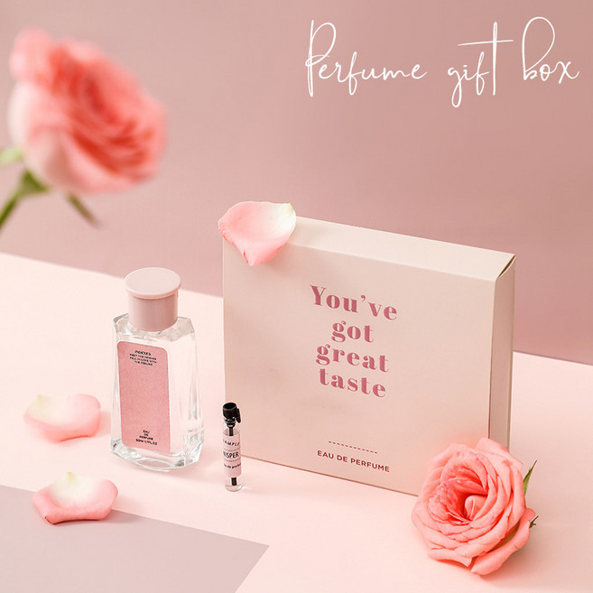 여성용 향수 오 드 뚜왈렛 핑크 기프트 박스 50ml+3ml, 1세트