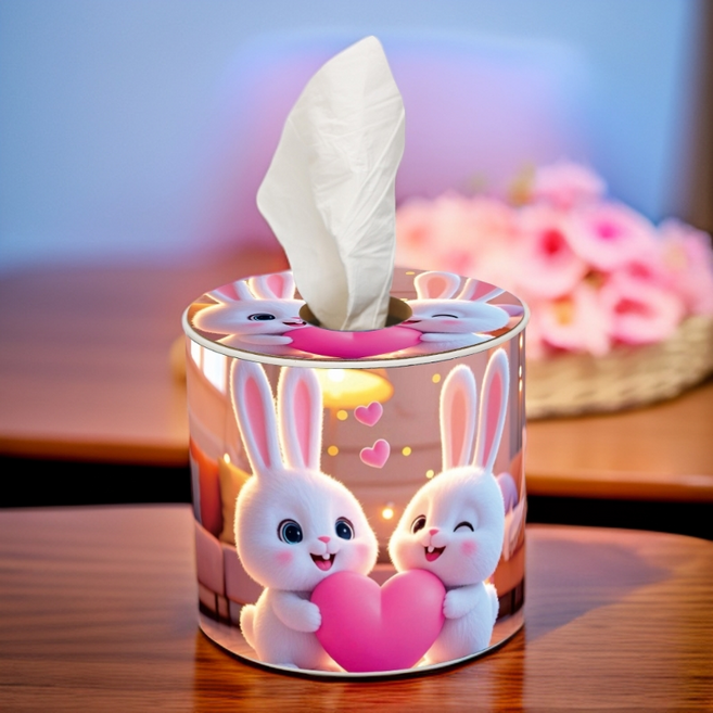 융풍 보석십자수 보석십자수 휴지케이스 취미 휴지케이스 집들이 선물 비즈 diy 선물, 1개, 사랑토끼