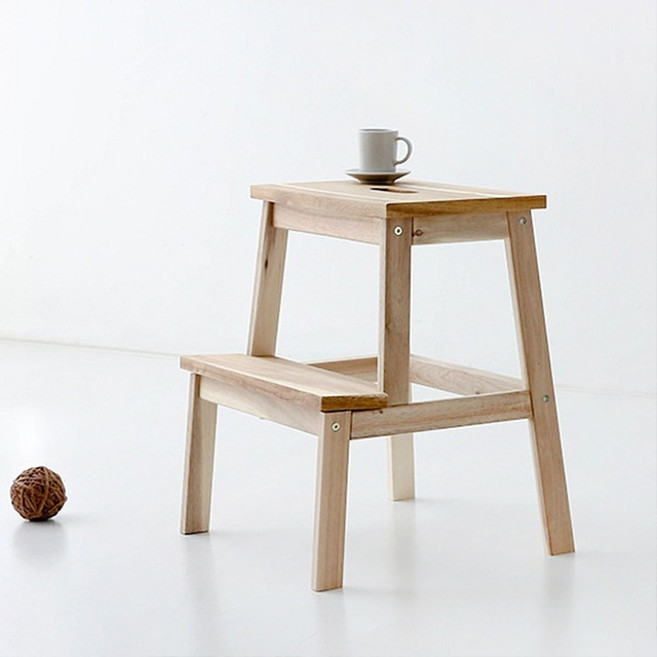 마켓비 HAN 원목스텝스툴, 아카시아