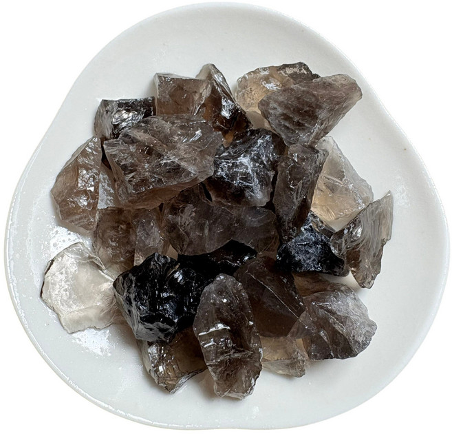 天然茶水晶原礦擺件, 茶水晶原石 約1-2cm