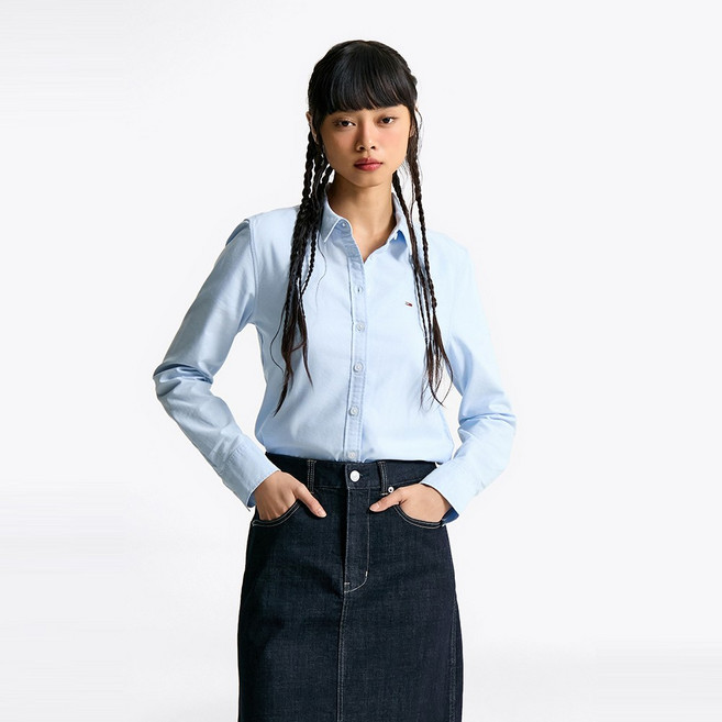 타미힐피거 슬림 옥스포드 쿨맥스 셔츠 (T32F0WSH01TWT2C12)