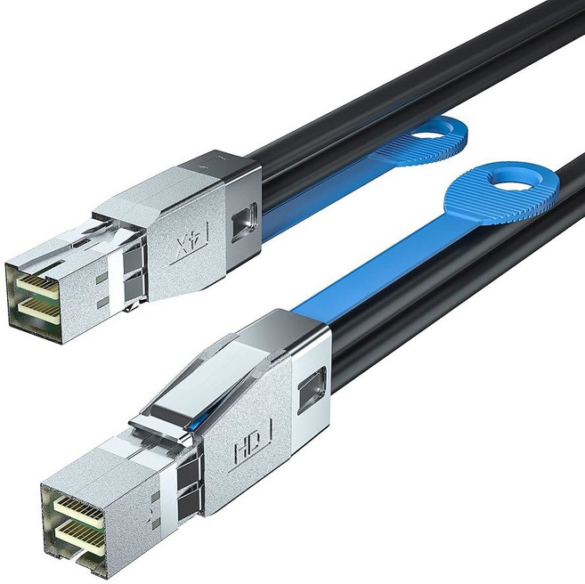 10Gtek SFF-8088-SFF-8088 외장 미니 SAS HD 케이블 케이블 100옴 RAID 26핀 하이브리드 연결 서버용 SCSI 및 SAS2.0 3G/6Gbps, SFF-8644 to SFF-8644, 1PC, 2m, 1PC