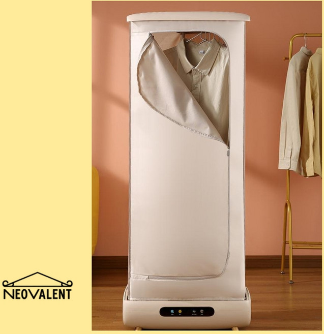 NeoValent 접이식 스팀 다리미 기능 스타일러 의류 건조기 200L 용량, 고급 2037 (다림질)