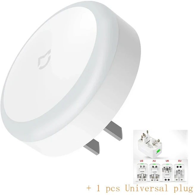 Xiaomi- Mijia LED 침실 야간 조명 센서 터치 컨트롤 스마트 홈 램프 복도용 블루라이트 없음, [04] Universal plug, 1개