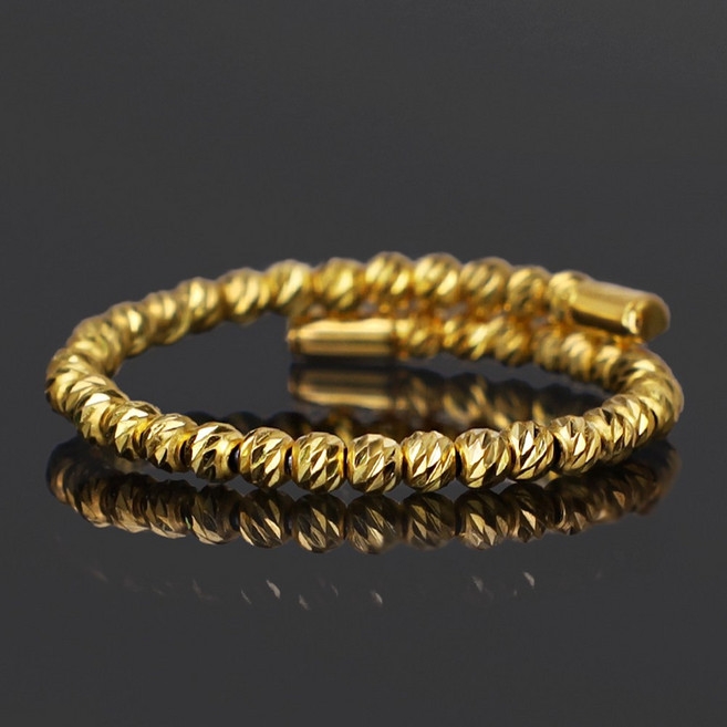 주리에떼 24K 순금 컷팅볼 레이어드 링 코첼라 한줄 반지