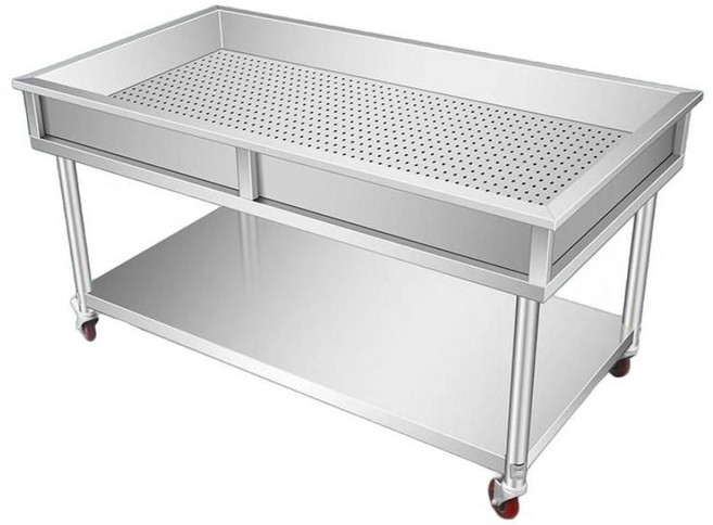 김치작업대 이동식 스테인리스 분류대 대형 다용도 싱크선반 케이스 없는 주방정리대, 14.도톰한1808080(딥15)밴드참빗