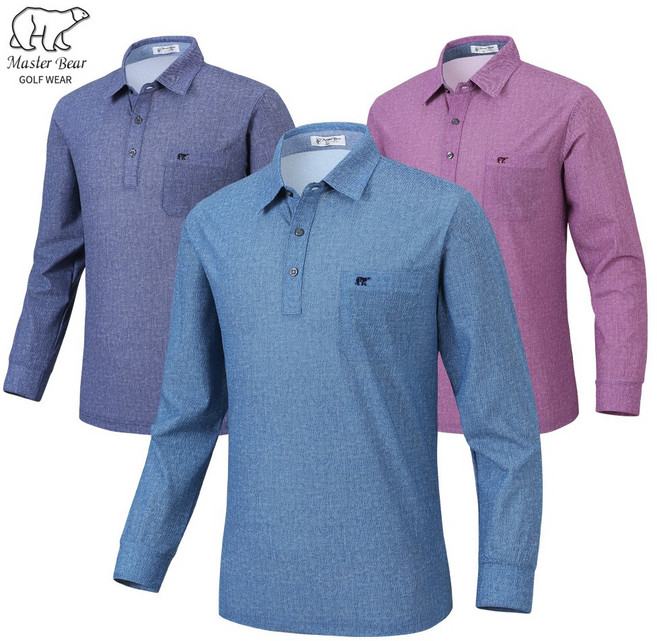 마스터베어 여름 시원한 남자 쿨 스판 여름긴팔 골프티 골프웨어 반팔티 카라티 카라넥 NA