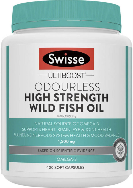 Swisse Ultiboost高濃度野生魚油軟膠囊 1500mg, 400顆, 1罐