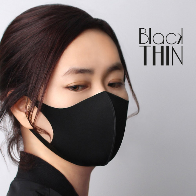 블랙딘 쿨마스크 여름마스크 4개 1세트, 블랙