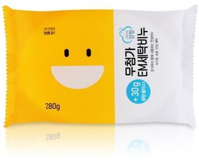 강청 녹색인증 식물성 EM 세탁빨래비누X() 찌든때비누, 280g, 1박스