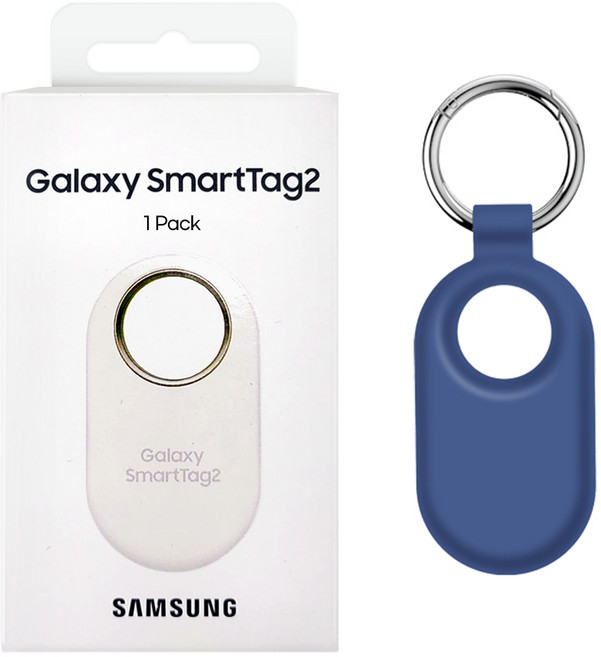 삼성 정품 스마트태그2 갤럭시 위치 추적기 트래커 분실방지 배회감지기 차량 미아방지 강아지 EI-T5600 + 스토리링크 실리콘 케이스, 1개, 태그2 (화이트) + 스토리링크 케이스 (네이비)