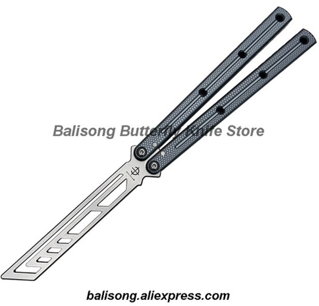 연습용 발리송 Baliplus Kraken V3 클론 발리송 트레이너 나비 나이프 6061/7075 채널 알루미늄 핸들 부, Gray, 1개