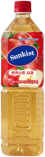 [광동직영] 썬키스트 사과 주스, 12개, 1.35L